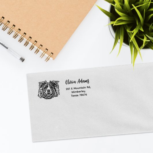 ドッグパーソナライズされたフォト差出人住所 ラバースタンプ