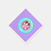 ドッグパーソナライズされたプールパーティーナプキンス スタンダードカクテルナプキン (角)