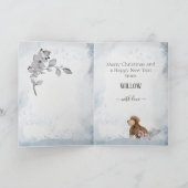 ドッグパーソナライズされたムワイヤソールドダシュンド シーズンカード (内部)