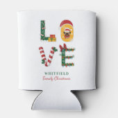 ドッグパーソナライズされたラブファミリークリスマスホリデー 缶クーラー (裏面)