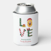 ドッグパーソナライズされたラブファミリークリスマスホリデー 缶クーラー (缶裏面)