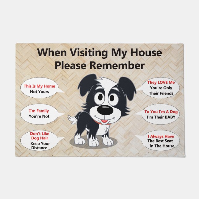 ドッグパーソナライズされた形式 ドアマット (正面)