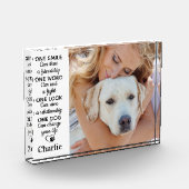 ドッグパーソナライズされた恋人引用文キープサケペット フォトブロック (左)