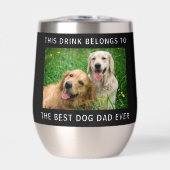 ドッグパーソナライズされた最高のパパEver Photo Black (正面)