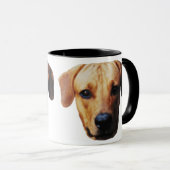 ドッグパーソナライズされた顔コーヒーマグ マグカップ (正面右)