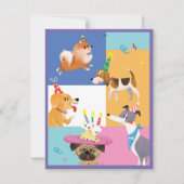 ドッグパーティー感謝カード サンキューカード (正面)