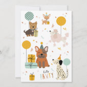 ドッグパーティー招待状 子犬招待状 モダン 招待状 (裏面)