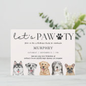 ドッグパーティー 犬の誕生日招待状 招待状 (スタンド正面)
