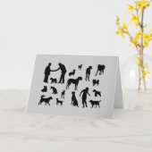 ドッグパートナーの同情カード カード (黄色い花)