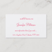 ドッグビジネスカード::ピンクドッグボーン/ラベル 名刺 (裏面)