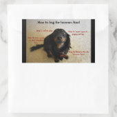 ドッグビスケットクッキートリートJARラベル 長方形シール (バッグ)