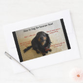 ドッグビスケットクッキートリートJARラベル 長方形シール (封筒)