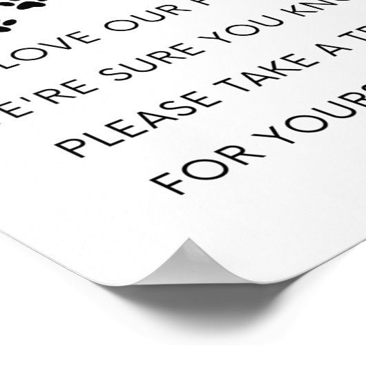 ドッグビスケットバー |の結婚サイン |犬の結婚式の引き出物 ポスター (角)