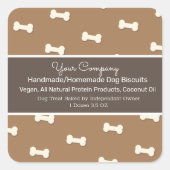 ドッグビスケットホームメイドハンドメイドトリートスクエア スクエアシール (正面)