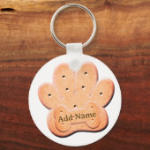 ドッグビスケットポープリントとボーンアート キーホルダー (裏面)