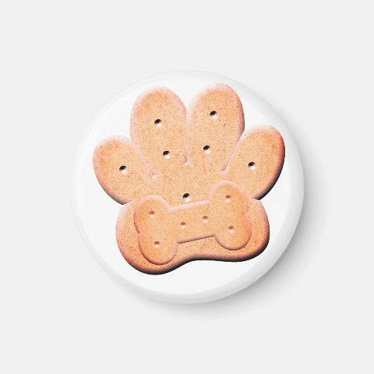 ドッグビスケットポープリントとボーンアート マグネット (正面)
