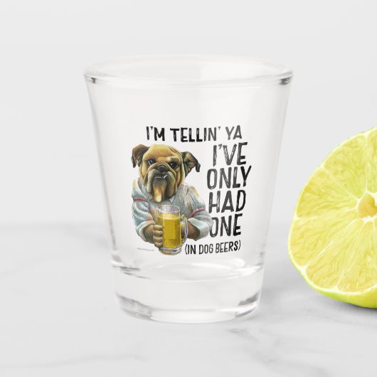 ドッグビールがグラスを撃った ショットグラス (正面)