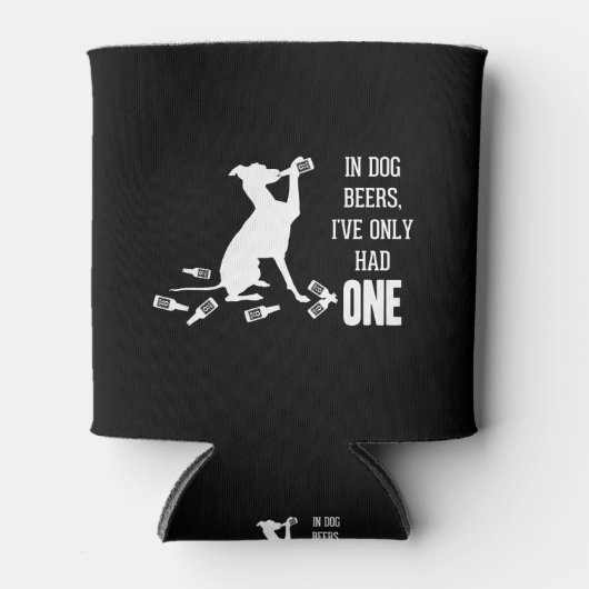 ドッグビールでは引用文は一つしかなかったおもしろい 缶クーラー (正面)