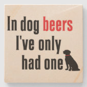 ドッグビールで ストーンコースター (正面)