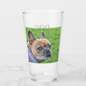 ドッグビール私はペットの写真ビおもしろいールを1つだけ持っていた タンブラーグラス (裏面)