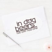 ドッグビール….. 楕円形シール (封筒)