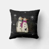 ドッグピロー付きスノーカップル(黒) クッション (裏面)