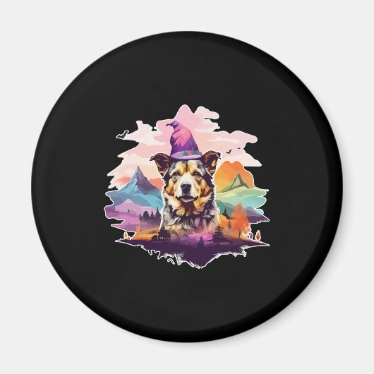 ドッグピンクハロウィーン マグネット (正面)