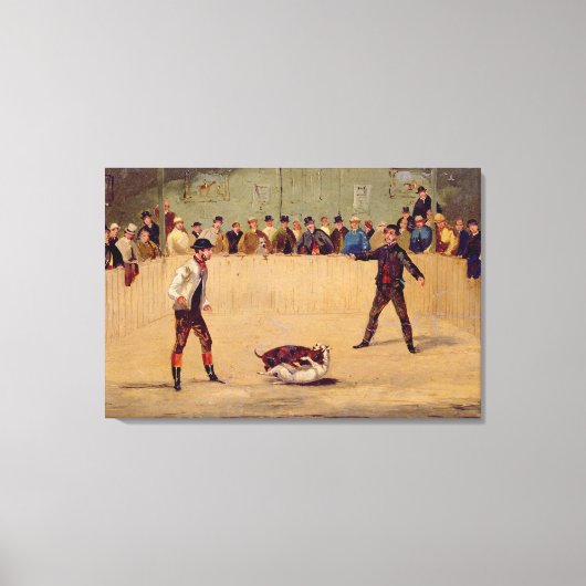 ドッグファイティング(油オン紙) キャンバスプリント (正面)
