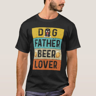 ドッグファーザービアドッグパパ父の日を飲む Tシャツ