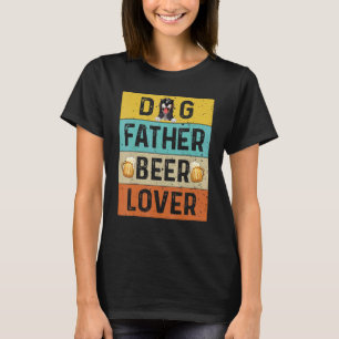 ドッグファーザービアドッグパパ父の日を飲む Tシャツ