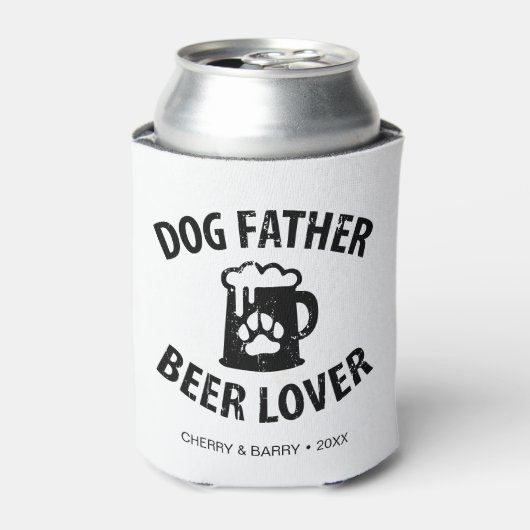 ドッグファーザービールラバーおもしろい犬恋人 缶クーラー (缶正面)
