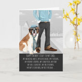 ドッグファーザー・デーの聖ベルナール カード (黄色い花)