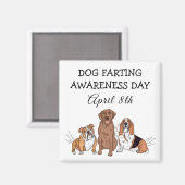 ドッグファーティング認識度デー – 4月8日 マグネット (正面/裏面)