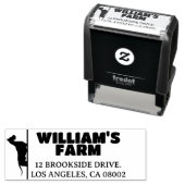 ドッグファームビジネスユニークかわいい差出人住所 セルフインキングスタンプ (インサイチュ)