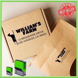 ドッグファームビジネスユニークかわいい差出人住所 セルフインキングスタンプ