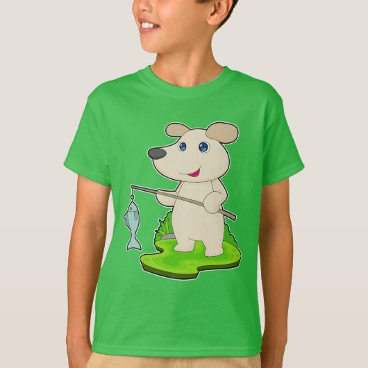ドッグフィッシャー 釣り竿 釣り Tシャツ (正面)
