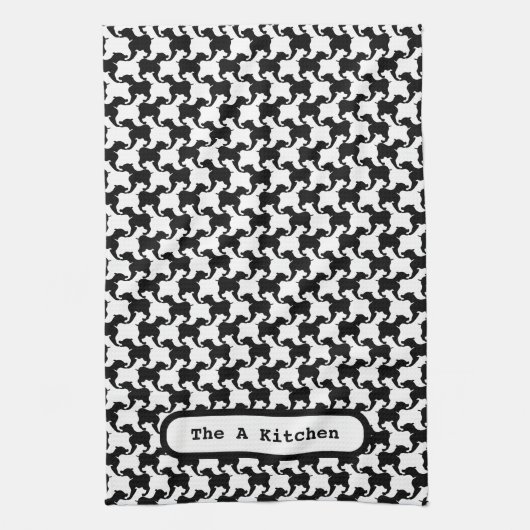 ドッグフェイクファッションKタオル1付きピエドプール キッチンタオル (縦)