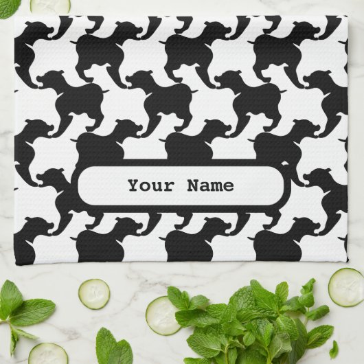 ドッグフェイクファッションKタオル2付きポアドプー キッチンタオル (折り畳み)