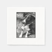 ドッグフォトアイディアカスタムドッグパーティー スタンダードカクテルナプキン (正面)