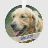 ドッグフォトカスタムアクリルのクリスマス オーナメント (正面)