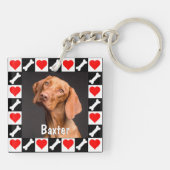 ドッグフォトカスタムパーソナライズされた写真と文字 キーホルダー (裏面)