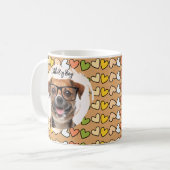 ドッグフォトカラフルハートコーヒー コーヒーマグカップ (正面左)