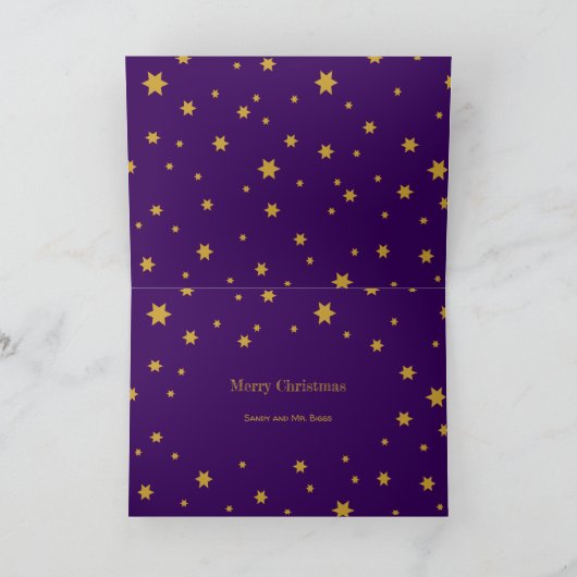 ドッグフォトクリスマスカードまたは自分のペットの写真を追加 シーズンカード (内部)