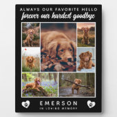ドッグフォトコラージュお気に入りのハローハードバイ フォトプラーク (正面)