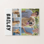 ドッグフォトコラージュパーソナライズされた ジグソーパズル (横)