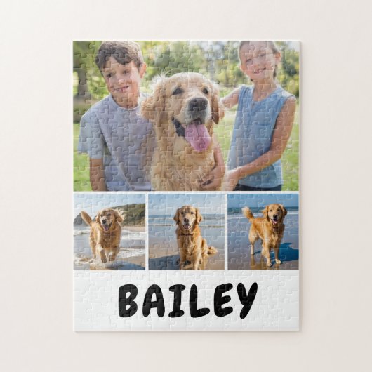 ドッグフォトコラージュパーソナライズされた ジグソーパズル (縦)