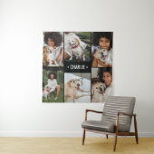 ドッグフォトコラージュモノグラムの タペストリー (インサイチュ)