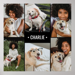 ドッグフォトコラージュモノグラムの ポスター