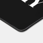 ドッグフォトシンプルブラックカスタム デスクマット (コーナー)