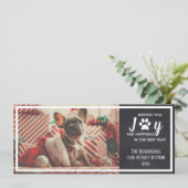 ドッグフォトチャルクボードクリスマスペットホリデーカード シーズンカード (スタンド正面)